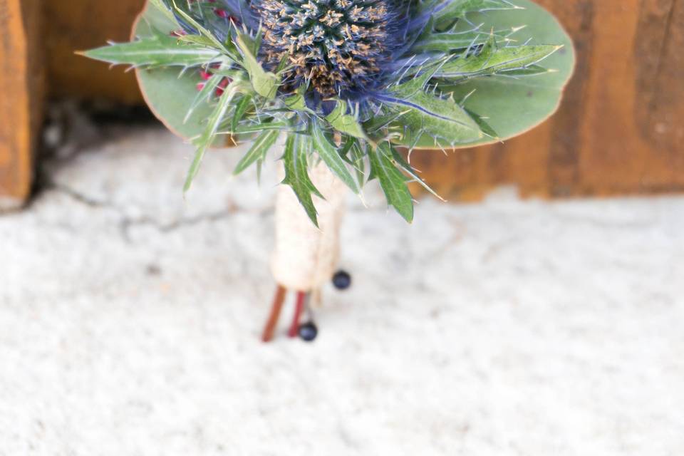 Thistle Boutonniere
