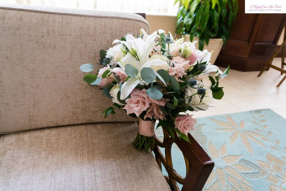 Blush & White Bridal Bouquet