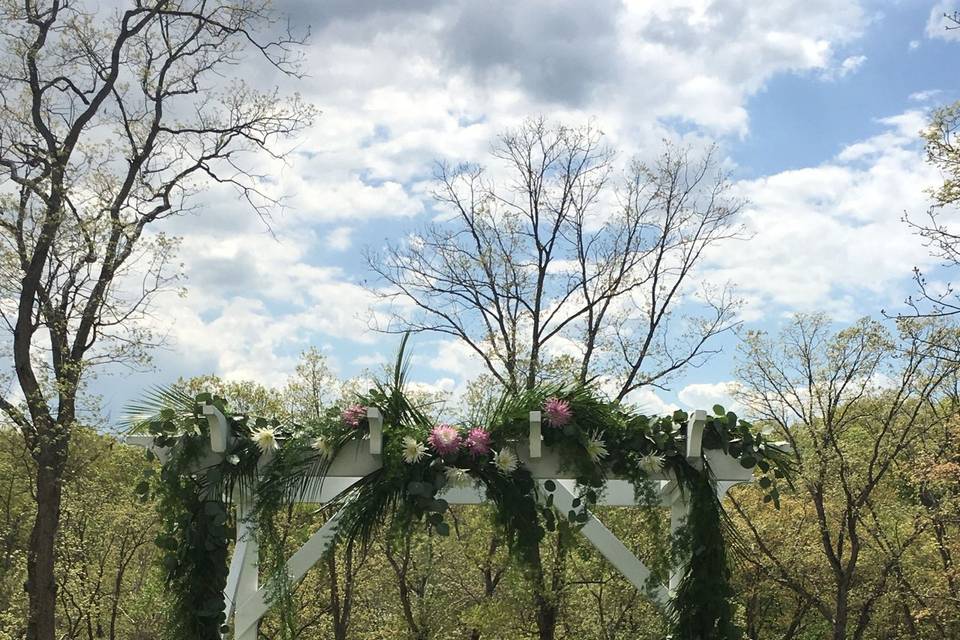 A beautiful altar decorated at Silver Oaks Chateau.