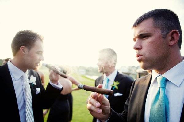 Candid bridal party portraiture. Photographed at The Nationals Golf Course in Parkville, Mo.