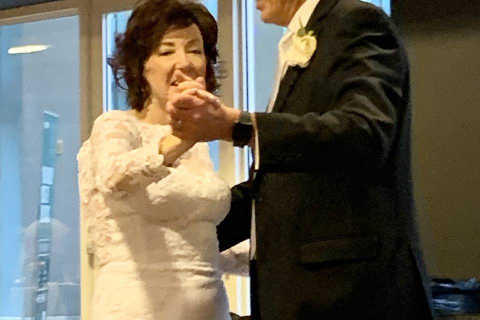 Bride was a ballroom dancer