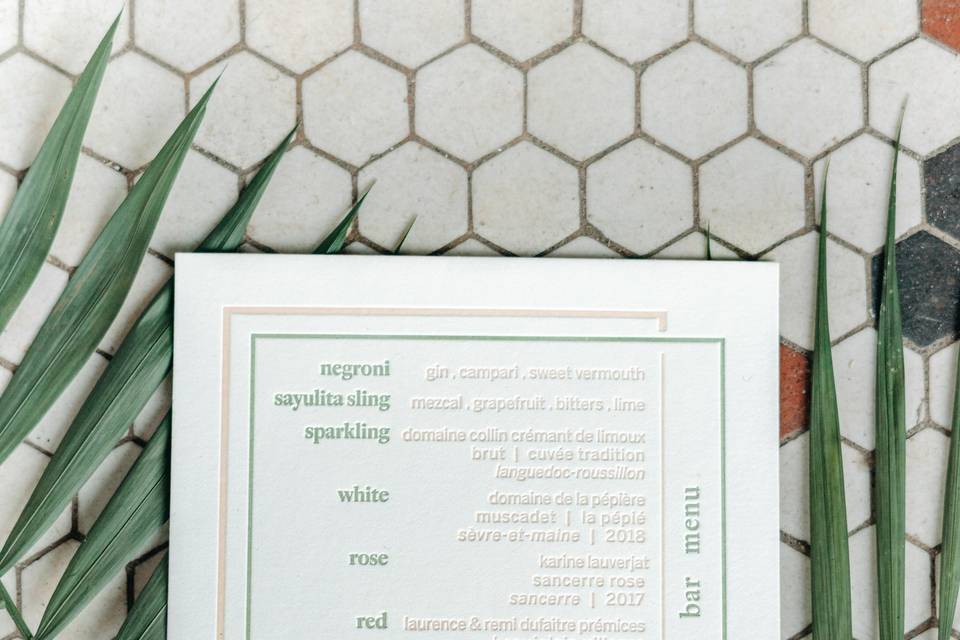Custom Two Tone Menu