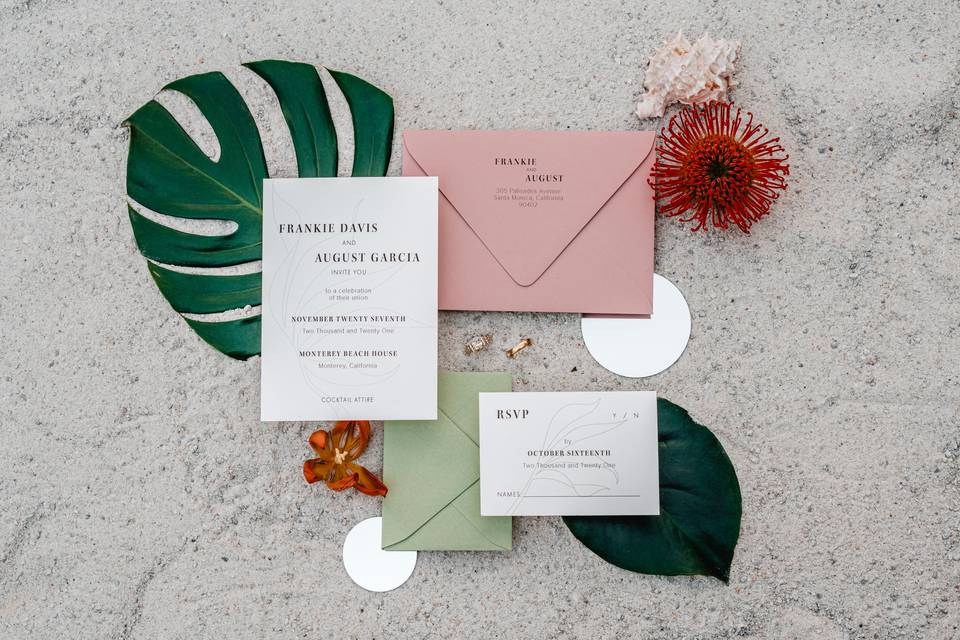 Royal Palms Invitation Suite