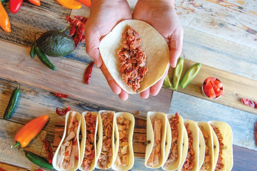 Smoked Meat Taco Hors D'oeuvre