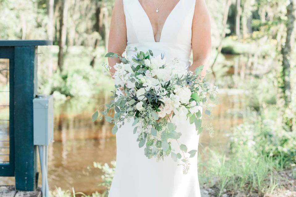 Bride with bouquet