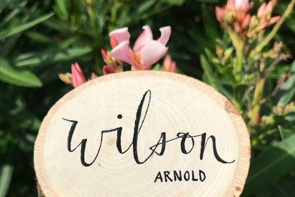 Wooden Place Card
