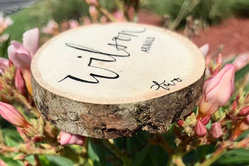 Wooden Place Card