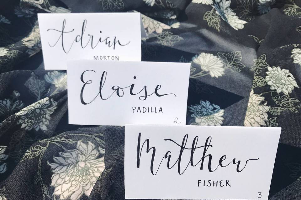 Place cards/escort cards