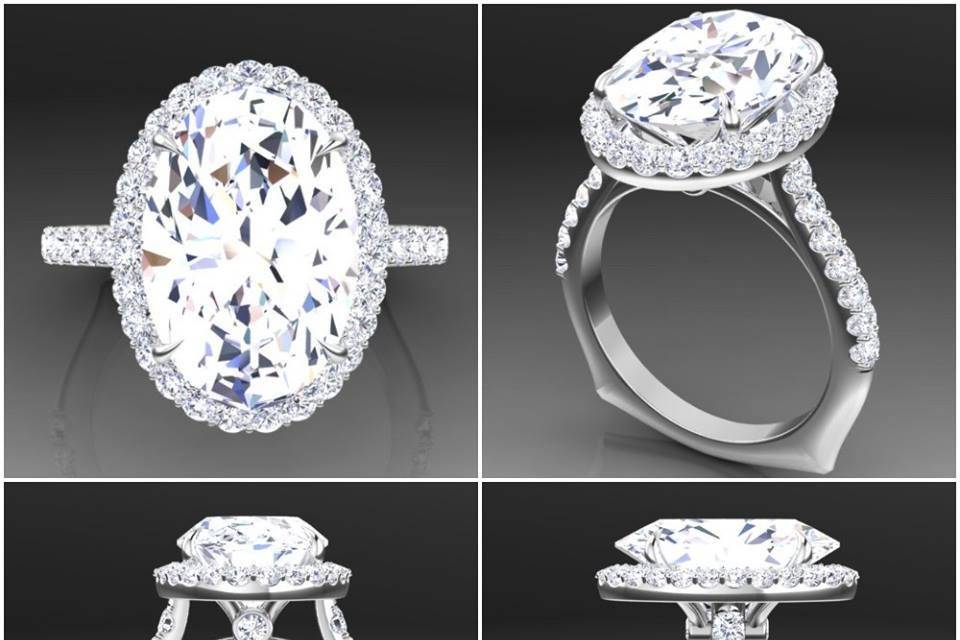 4ct Oval Custom Diamond Ring