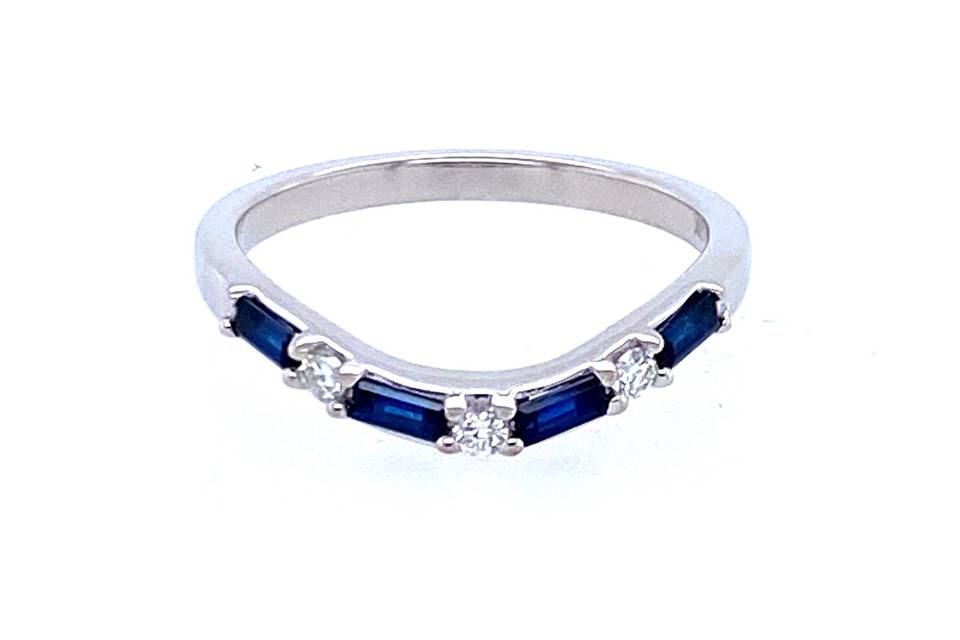 Custom Sapphire Wedding Band