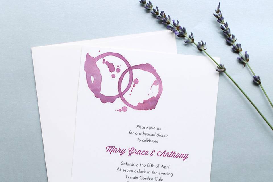Wine Stains Wedding Invitations | Oubly.com