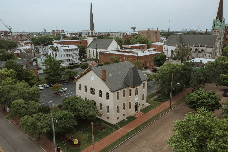 Aerial of venue