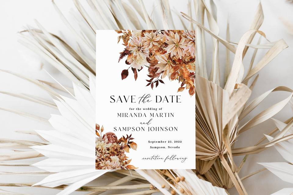 Boho Save the Date