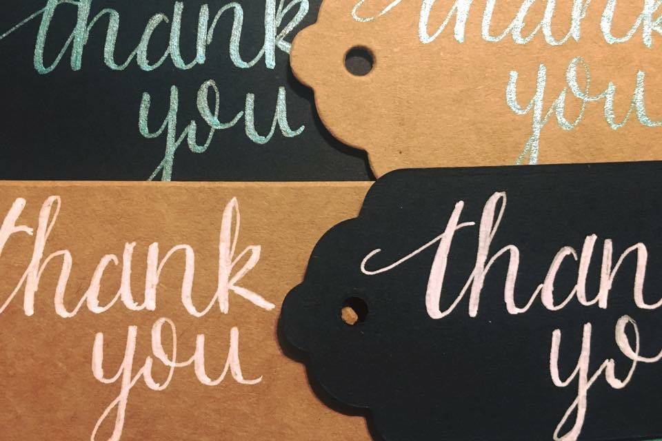 Thank you gift bag tags