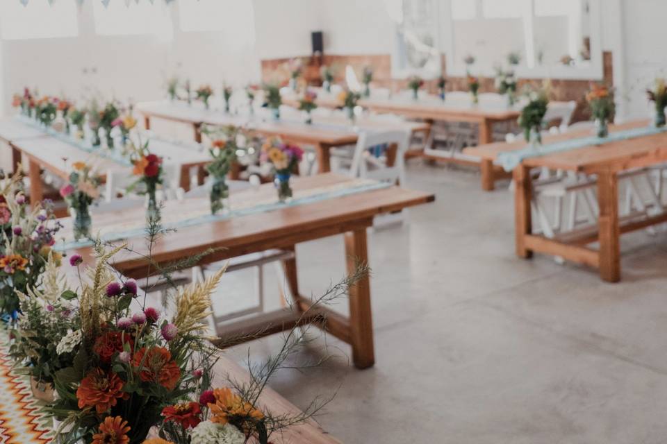 Table Number Wood Blocks - Northern Virginia Barn Wedding Venue