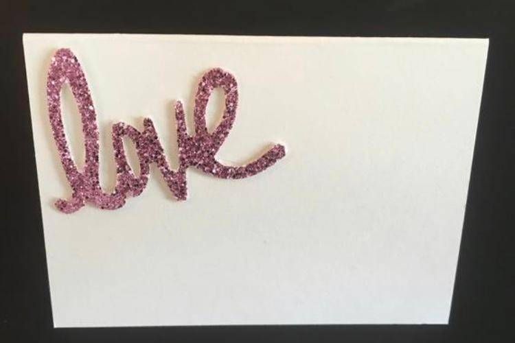 Pink Love Placecard
