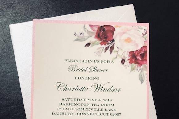 Pink Floral Invitation