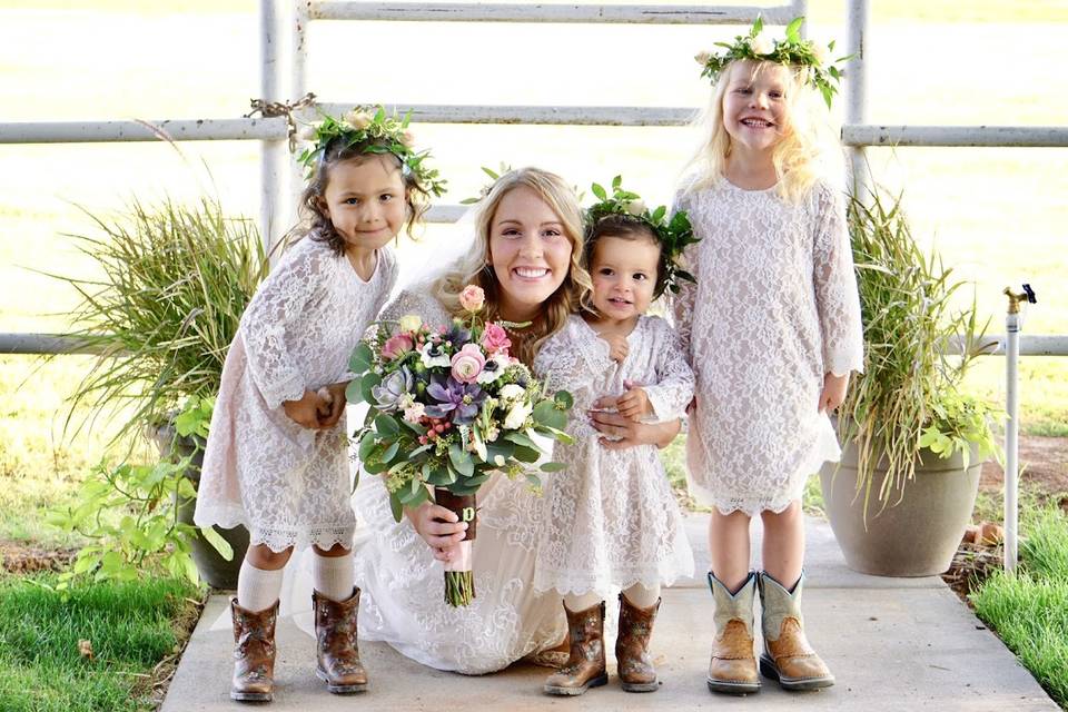 With my flower girls