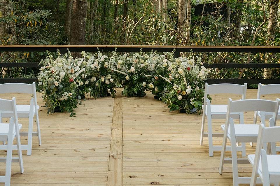 Romantic deck ceremony