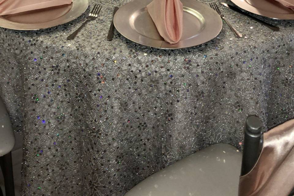 Blush and silver decor