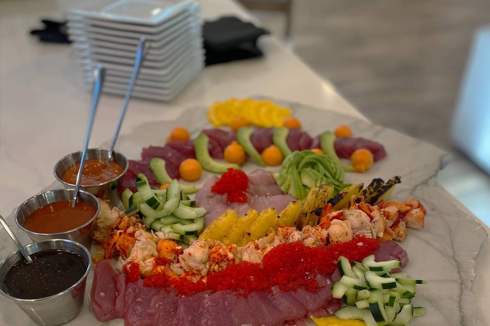 Colorful hors d'oeuvres