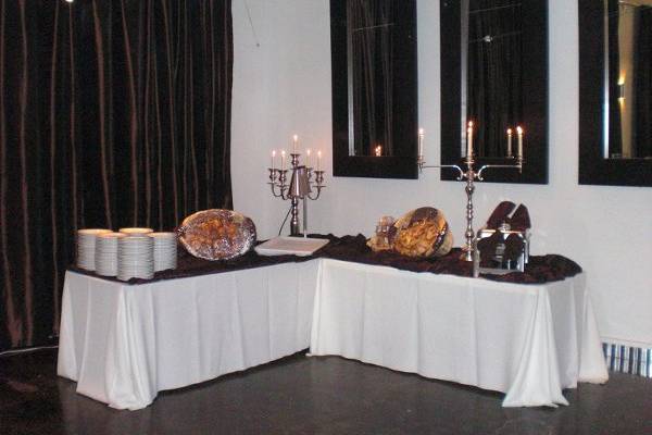 Wedding buffet area