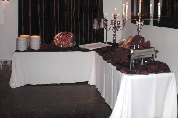 Wedding buffet area