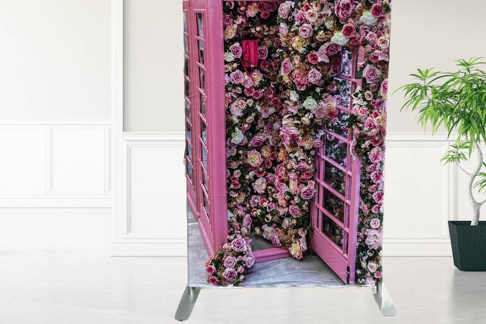 Floral Telephone booth back dr