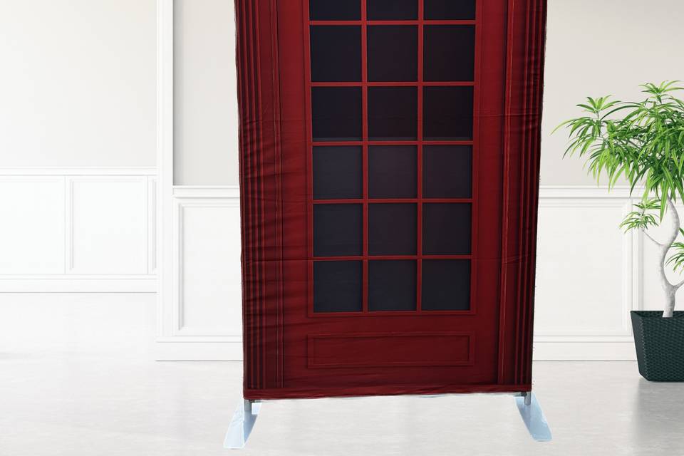 Red Telephone Booth Backdrop
