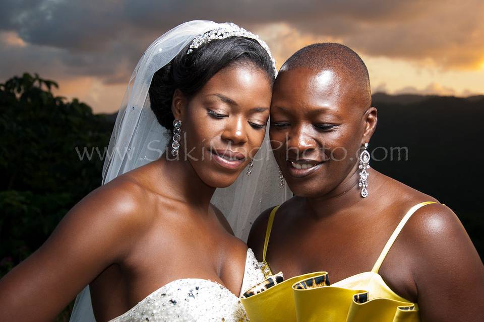 This beautiful bride and her equally gorgeous Mom were photographed at amazing Silent Waters villa near Montego Bay, Jamaica.
