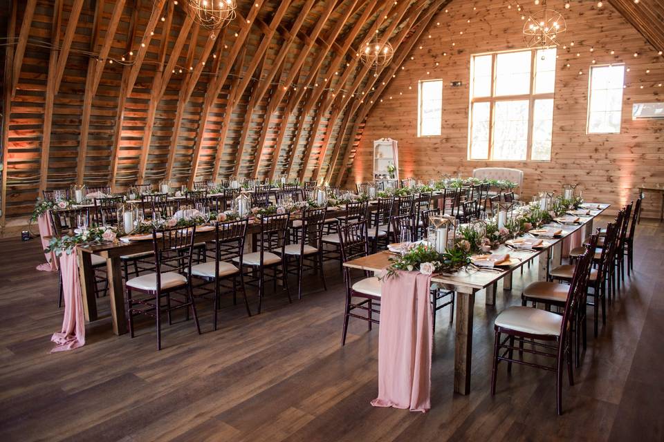 Farmhouse Tables for Reception