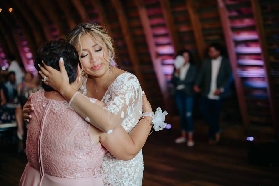 Bride and Mom Dancing