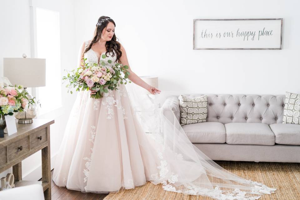 Bridal Portrait in Farm House