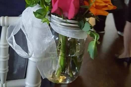 Aisle Mason Jar Decor