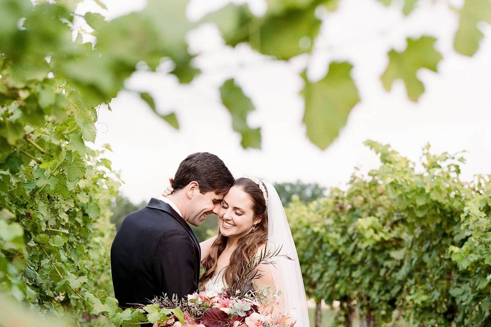 Couple in the vineyard