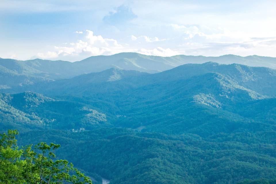 Mountain top summer view