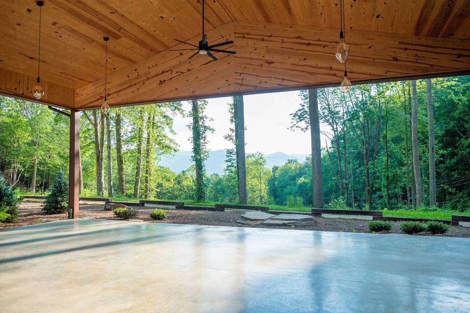 Covered patio view