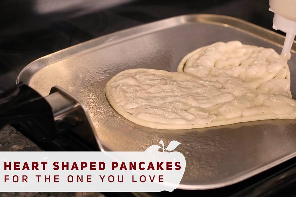 Fun Heart shaped pancakes!