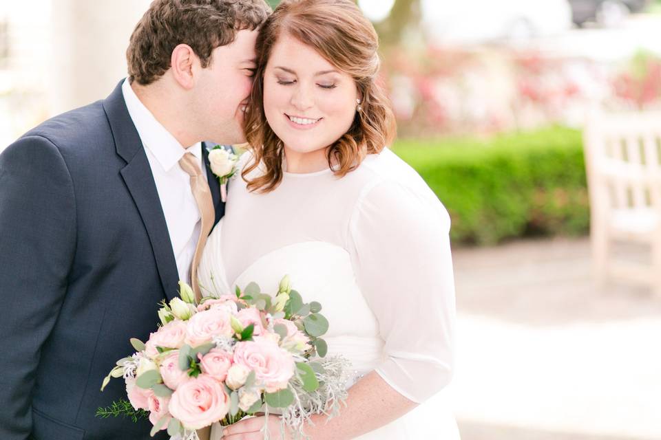 Sweet kiss on the cheek | Megan Kelsey Photography