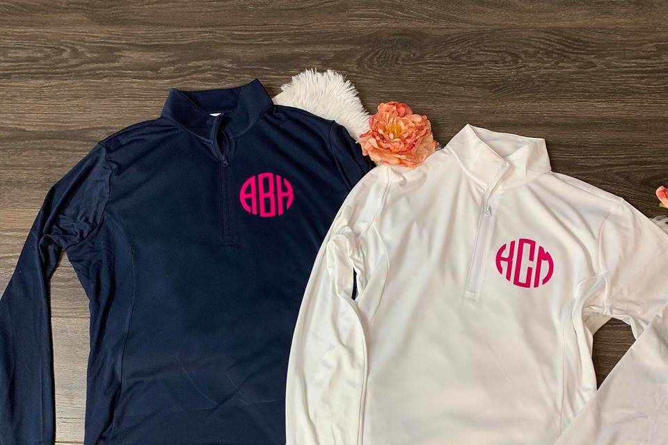 Initials Atheletic Zip ups