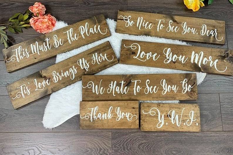 Rustic Custom Wedding Signs