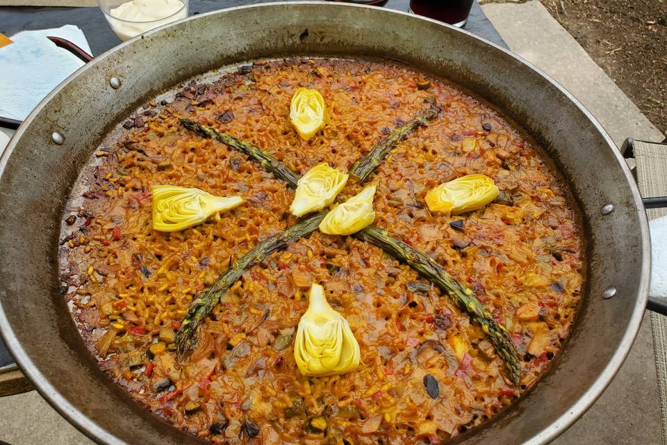 Veg Paella with artichockes