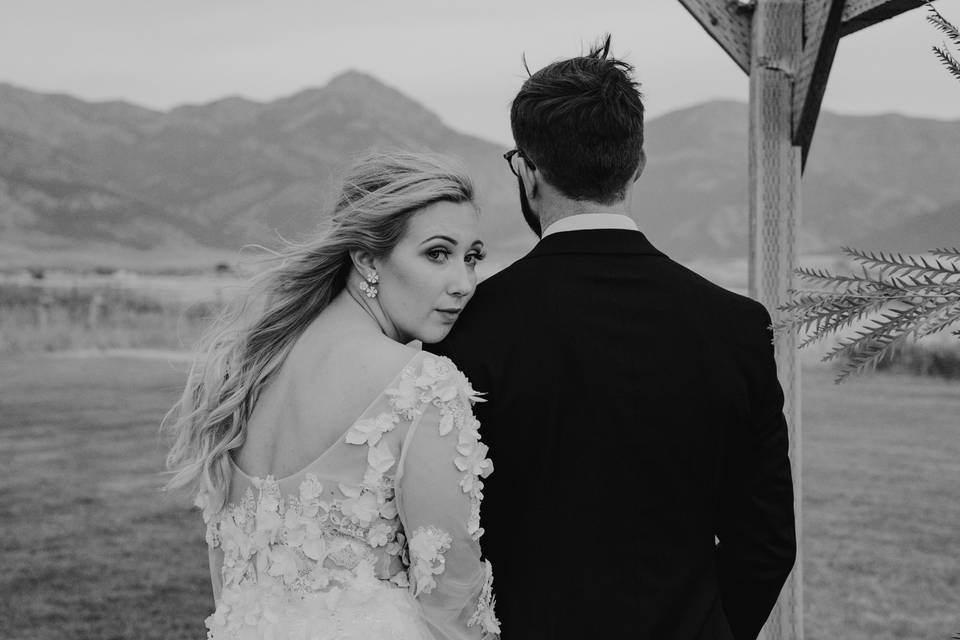 Just Married B&W