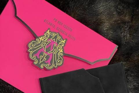 Faux Suede Invitation Folio