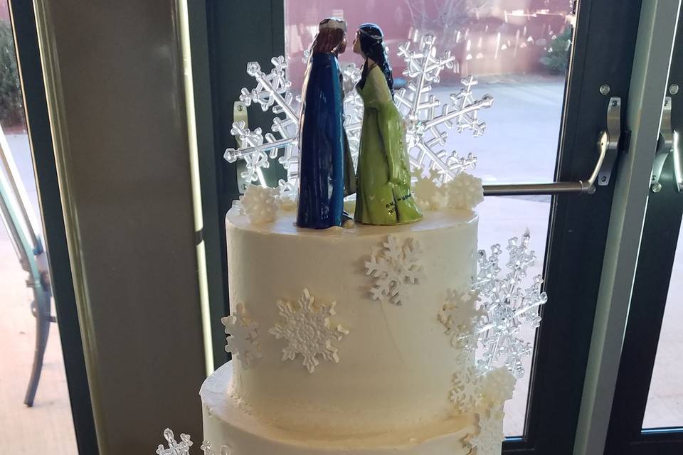 Isleta custom wedding cake