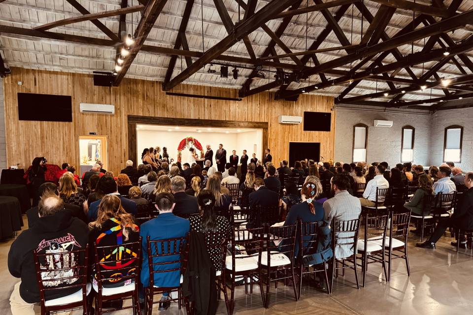 Indoor ceremony on stage