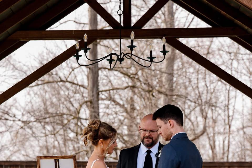Ceremony on the dock