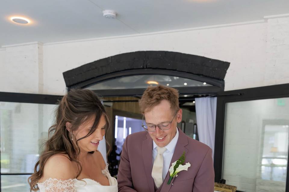 Cutting the cake