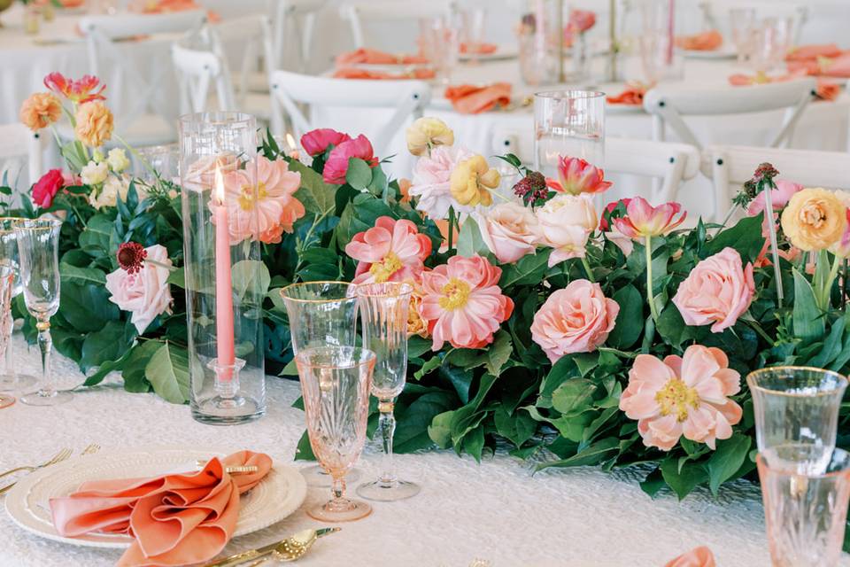 Romantic Floral Head Table
