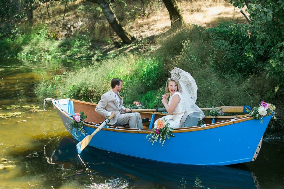 Couple on a boat